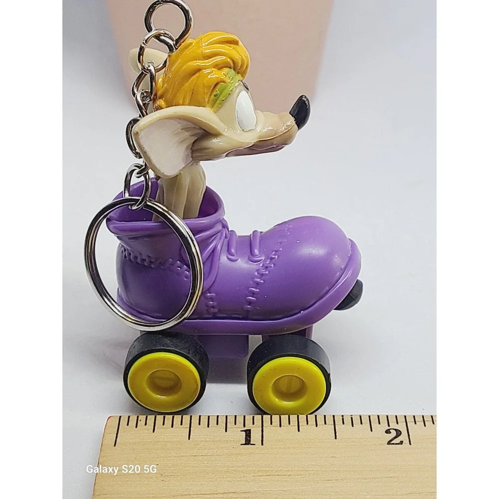 Disney Speedy Racer‎ Character Keychain Purple Roller Skate Collectible Vintage